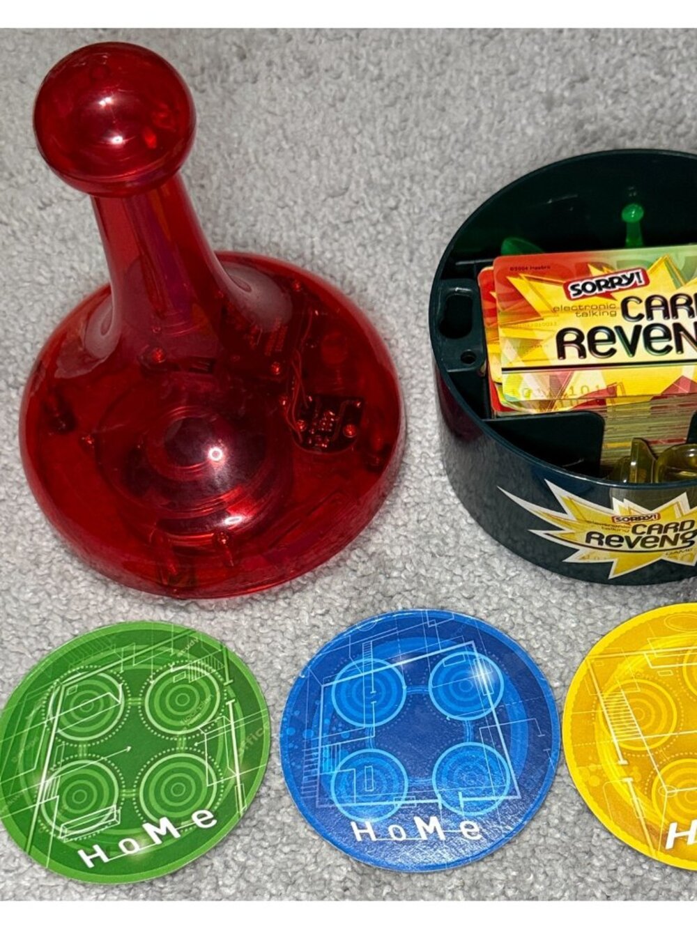 SORRY Card Revenge Electronic Talking Game 2004 Hasbro Missing Red Home Card